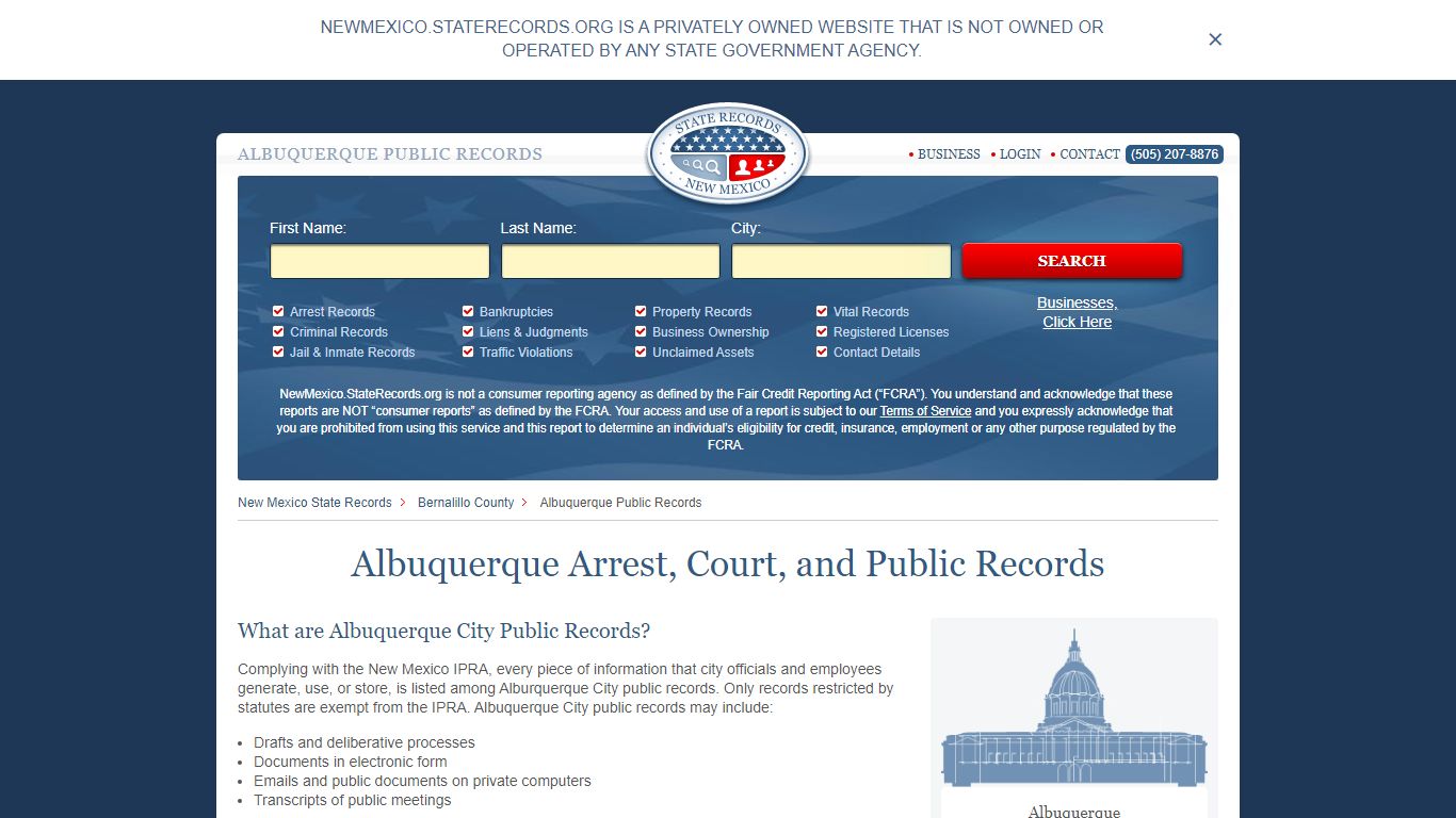 Albuquerque Arrest and Public Records - New Mexico State Records